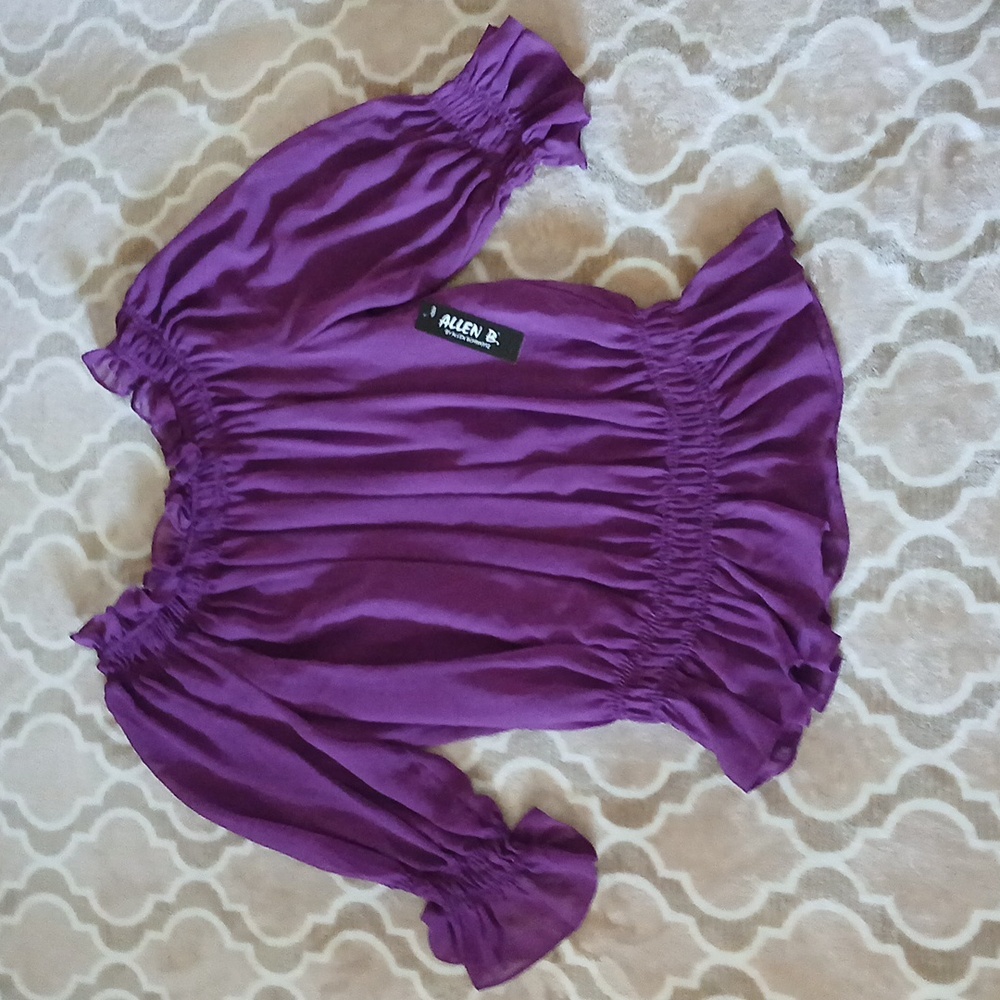 Allen B. By Allen Schwartz Half Sleeve Ruffle Peplum Style Top, Size XL, NWT